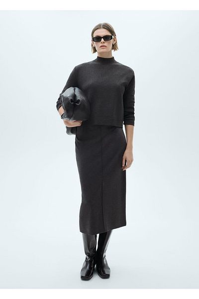 MANGO Woman Perkins collar knitwear sweater