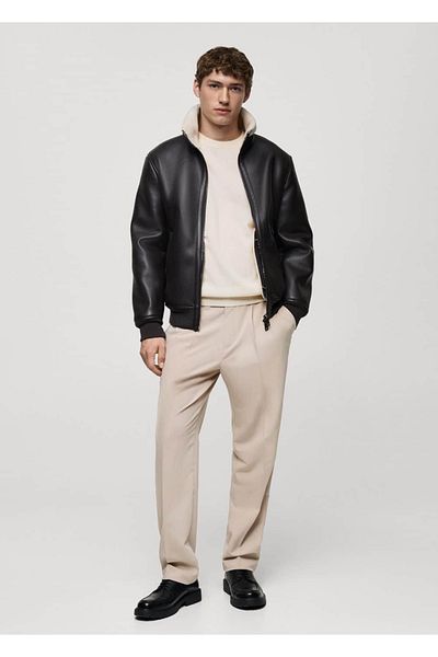 MANGO Man Regular Fit Flowy Pleated Pants