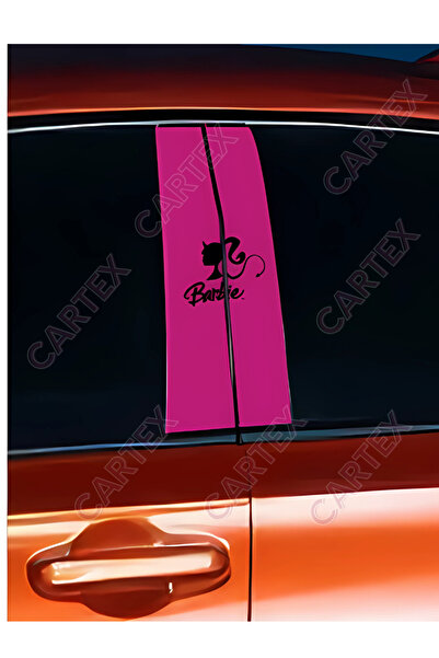 HMNL Araç Kapı Direk Kaplama Folyosu Barbie Desenli (Sağ Sol Takım) (2 Adet) - 22x50 Cm
