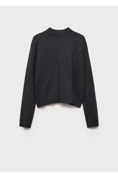 MANGO Woman Pulover din tricotaj cu guler Perkins