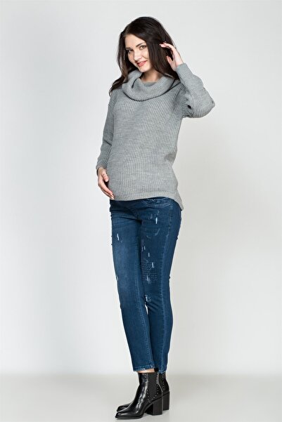 BUSA Hamile Triko Kazak Gri