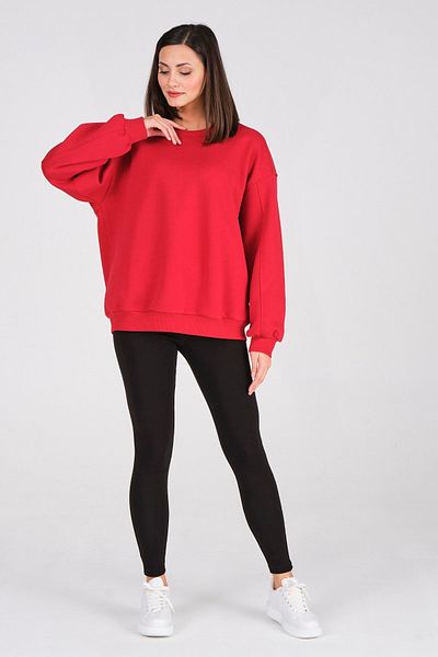 BUSA Îmbrăcăminte Basic Oversize Thermal Hanorac Roșu
