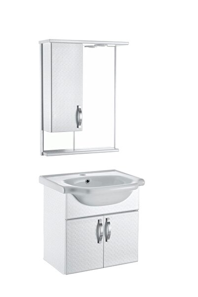 Altıntepe 55 Lik Pvc Duvara Monte Lüx Banyo Dolabı 3 Parça