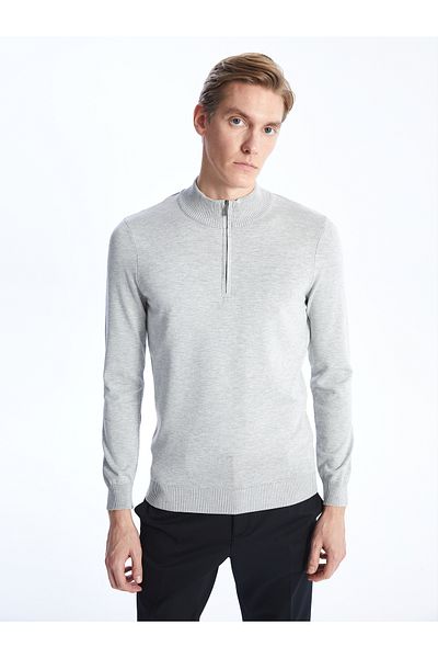 LC Waikiki High Collar Long Sleeve Men's Knitwear Sweater