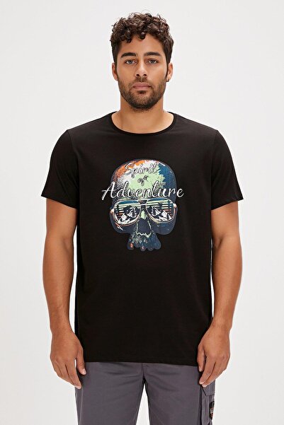 Bad Bear Bean Siyah Baskılı Erkek Tişört