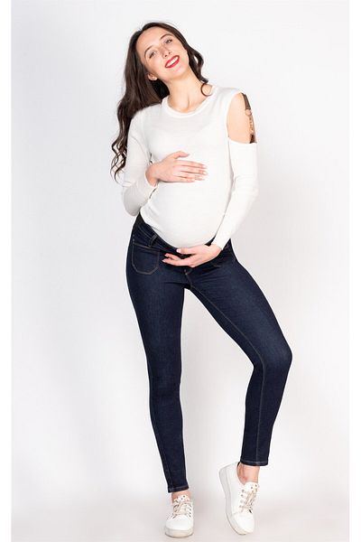 BUSA Blugi skinny albaștri - talie elastică de maternitate