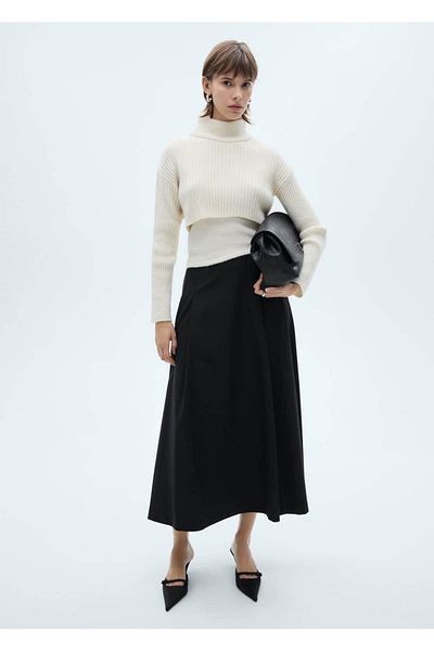MANGO Woman A-Line Long Skirt
