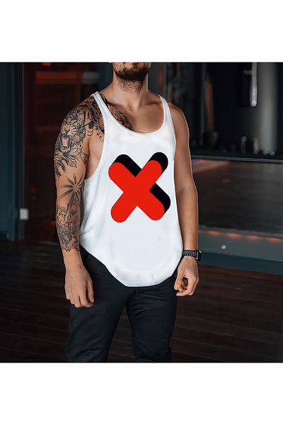 CDA Red Cross Gym - White Sports Tank Top