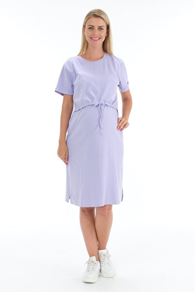 BUSA Φόρεμα με κοντό μανίκι για έγκυες μητέρες που θηλάζουν με λεπτομέρεια μπ...