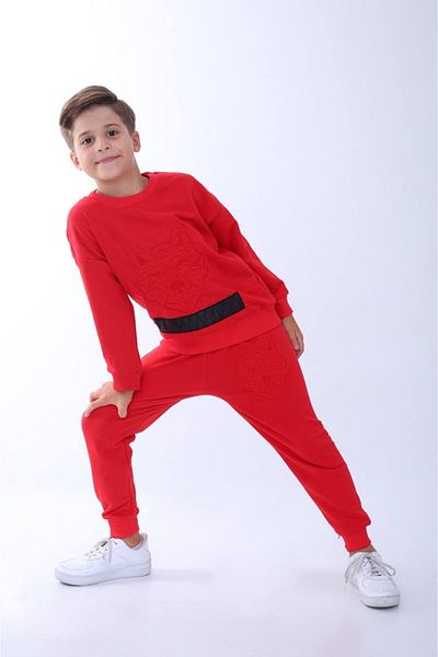 tunays shopping Wolf Embossed 2 Thread Men's Tracksuit Set