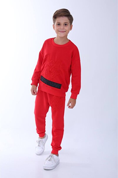 tunays shopping Wolf Embossed 2 Thread Men's Tracksuit Set