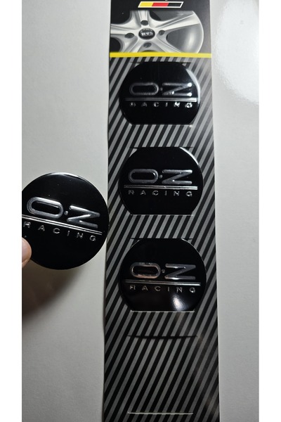 CARSNBOYS OZ Jant Göbeği 4 Adet Jant Göbek Stickerı 56 Mm - Alüminyum - Kabar...