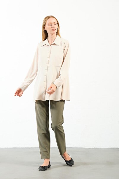 BUSA Long Sleeve Maternity Shirt - Cream