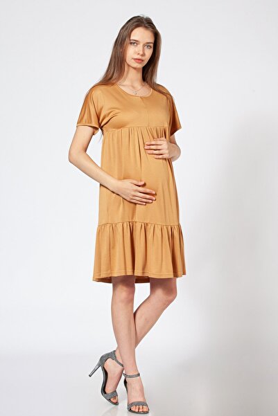 BUSA Trudnička haljina, izrez, suknja sa patentnim zatvaračem, haljina sa vol...