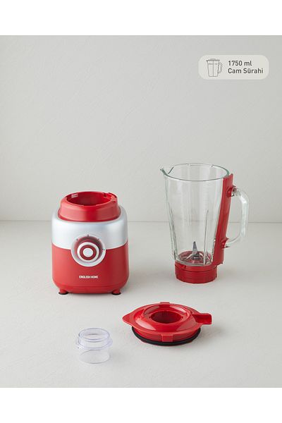 English Home SBL 3001 - 1750 ml Red Glass Jug Blender