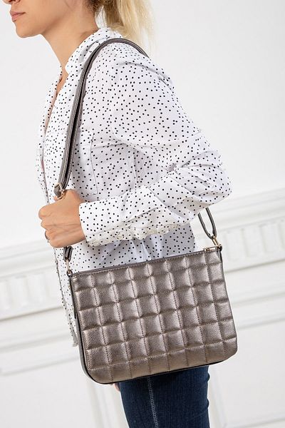 Dilimler Ayakkabı Square Quilted 3 Compartment Lead Women's Shoulder Bag