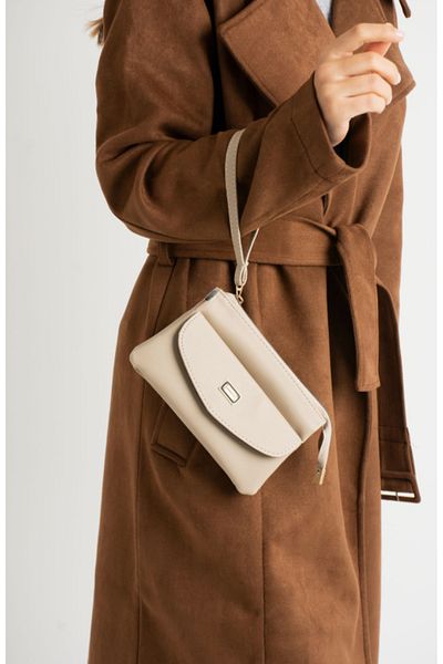 eflanmoda Sanmorris Beige Handbag - Wallet Design