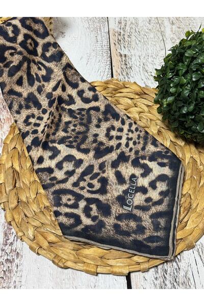 Aydmr Aksesuar Locella Leopar Desen Pamuklu Soft Eşarp