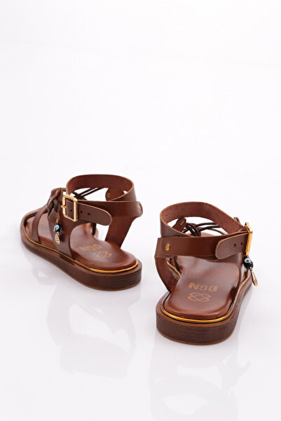 DGN 310 Women's Flip Flops Beaded Sandals Brown 4213289