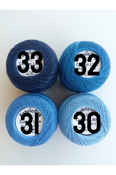 fabricorg Cotton Like Etamin-kanaviçe 4'lü Iplik Seti (10 GR-NO.8)
