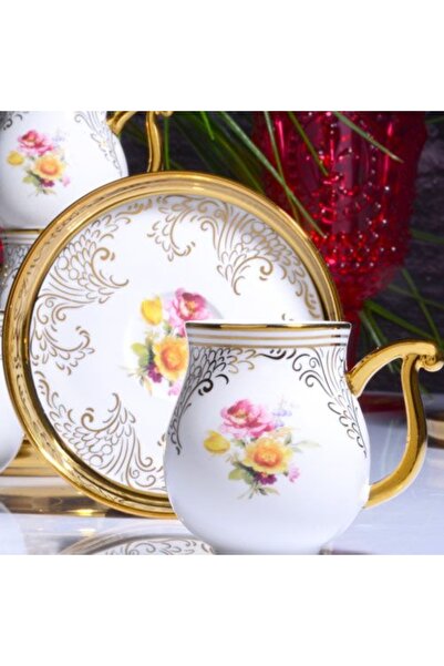 Kosova 6-Person Floral Pattern Cup Set (Selena)