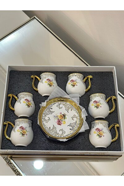 Kosova 6-Person Floral Pattern Cup Set (Selena)