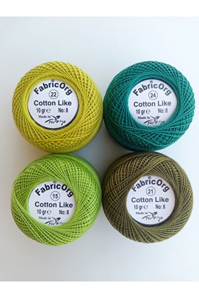 fabricorg Cotton Like Etamine-cross-stitch 4-Piece Thread Set (10 GR-NO.8)