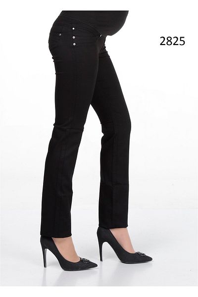 BUSA Pregnant Black Canvas Jeans Black