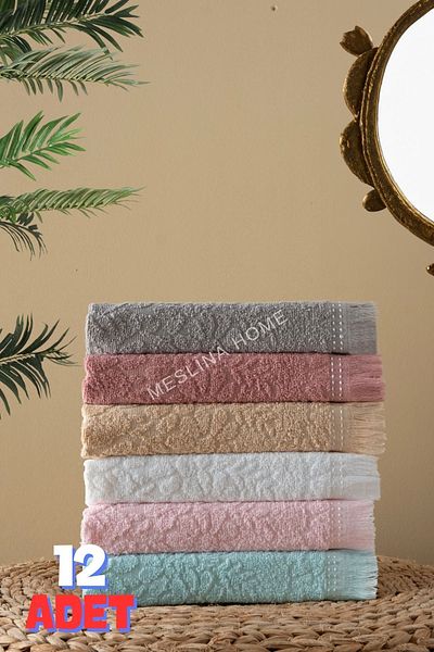 Meslina Home 30x50cm 12 Pieces Kitchen Towels| Drying Cloth| Hand Towel
