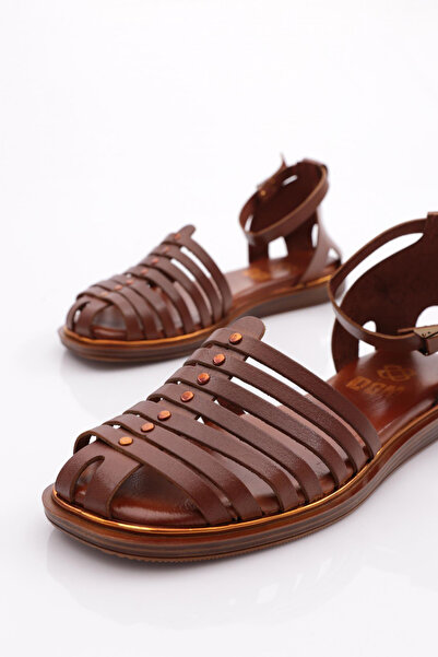 DGN Kadın Bilekten Kemer Bağlamalı Arkası Kapalı Sandalet Taba 4123289