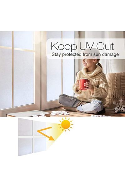 evimdeyokyok UV Blocking Frosted Glass Film 2 Meters x 60 Cm
