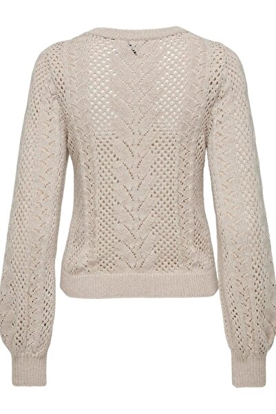 ONLY ONLMARY LIFE LS GLITTER O-NECK KNT CREM 15328505