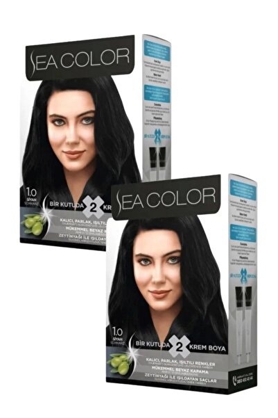 Sea Color 1/0 Siyah Saç Boyası 100 ml X 2 Kutu
