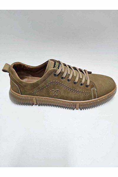 Luis Figo Genuine Leather Number 38-39 Lace-Up Mink Nubuck Men's Shoes