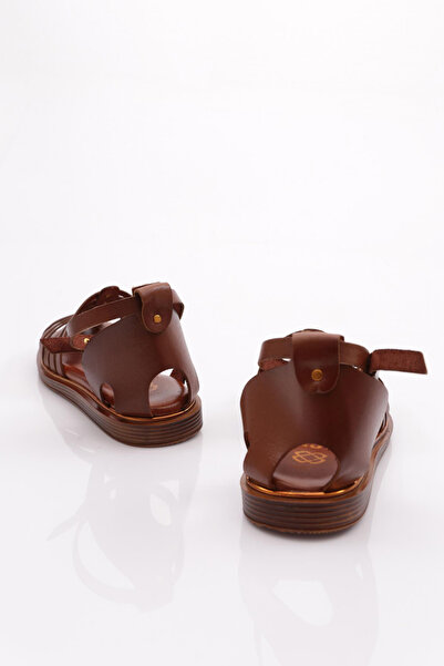 DGN Kadın Bilekten Kemer Bağlamalı Arkası Kapalı Sandalet Taba 4123289