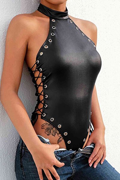 melonika Bacio Fantezi Yanları Kuş Gözlü Yandan Bağlamalı Seksi Babydol BC5426