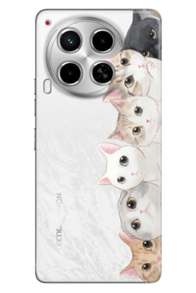 TECNO Camon 30 Kılıf Camon 30 Telefon Kılıfı Baskılı Pisi Pisi Kedi