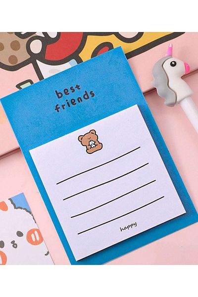 GUGUK Colorful Best Friends Themed Post-It Note Set - Ggk-Mbw047