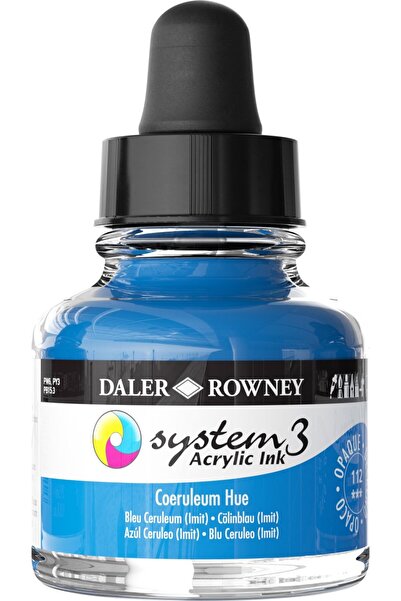 Daler Rowney System 3 Akrilik Mürekkebi 29.5ml - Coeruleum Hue 112