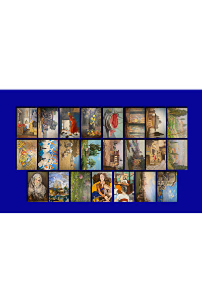 TELLGRAF Türk Ressamları  Temalı Kartpostal Seti (10x15 cm 23 Adet)