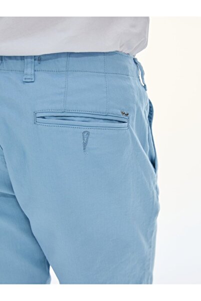 Ltb Шорти з гудзиками на поясі, сині, з габардину