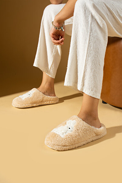 Pembe Potin Γυναικεία άνετη σόλα με μοτίβο κουνελιού βιζόν Παντόφλες επισκεπτών Προίκα Πακέτο Παντόφλες εσωτερικού χώρου