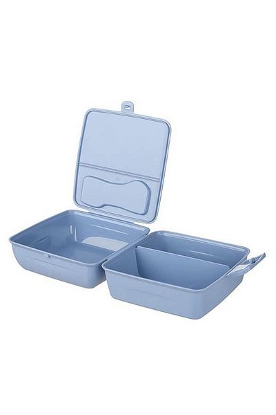 K&A Luna 3 Compartment Food Bowl with Cutlery - Diet Bowl - With Fork and Spoon