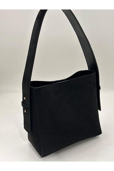 H&D COLLECTİON geantă de umăr din piele intoarsa