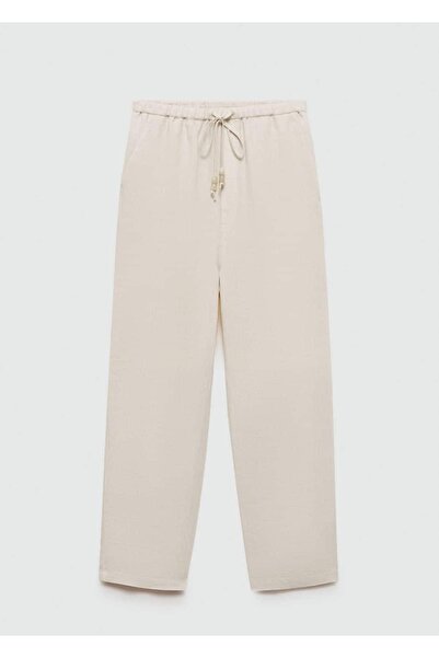 MANGO Woman Linen jogger pants