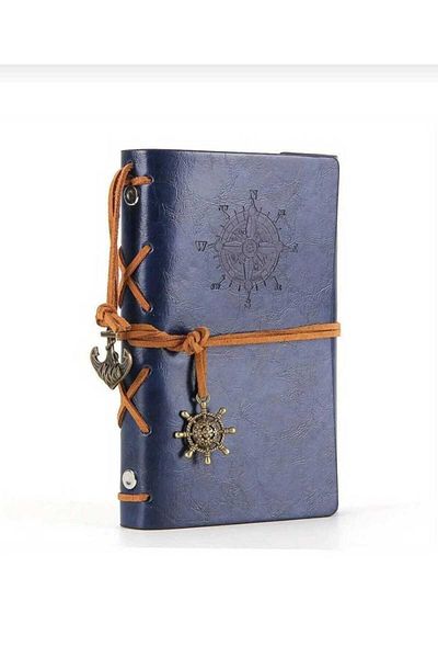 MRShopping MR Nautical Notebook Classic PU Piele Cover Notepad Retro Pandantiv Design Special Cadou Agenda