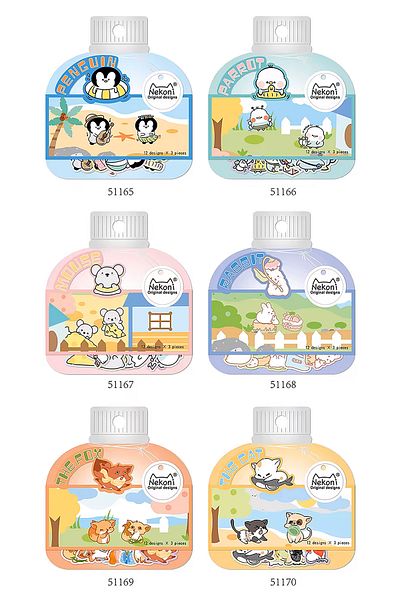 GUGUK Cute Cats Themed 36 Pieces Sticker Set • Bullet Journal
