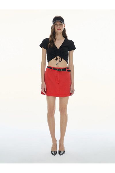 Ltb Basic Mini Red Skirt
