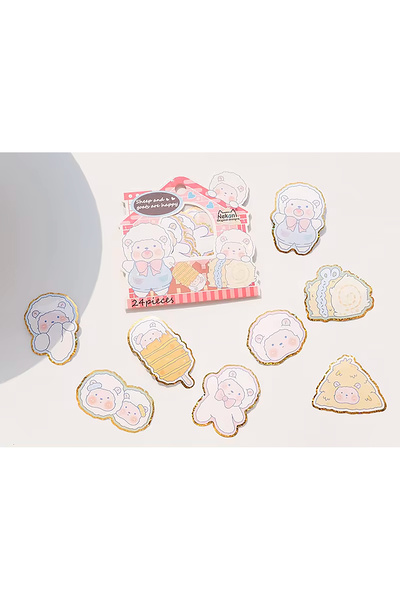 GUGUK Tatlı Kuzular Temalı 24 Adet Sticker Seti • Bullet Journal