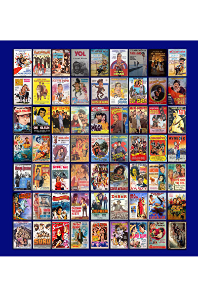 TELLGRAF مجموعة بطاقات بريدية تحت عنوان ملصقات الأفلام (10x15 سم 63 قطعة)